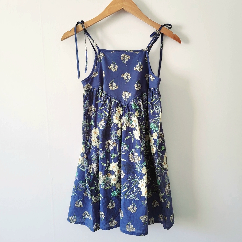Vilebrequin Blue Floral Sea Turtle Girls Dress 8Y